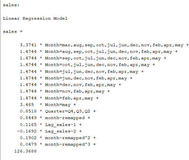 Time-Series Analysis Using Moving Average in WEKA output screenshot 1
