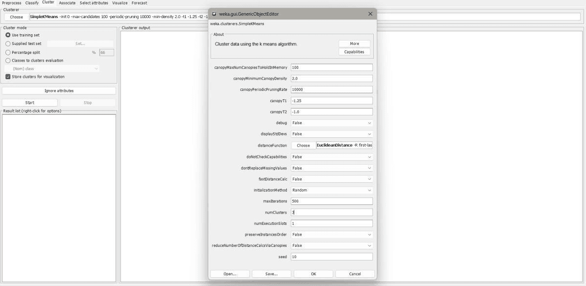 Implement K-Means Clustering Using WEKA output screenshot 3